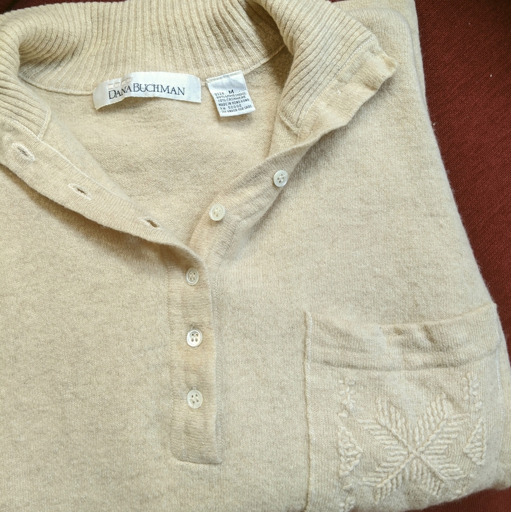 Vintage Dana Buchman wool/cashmere sweater - size M